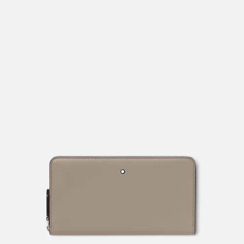 CARTERA CON CREMALLERA ALREDEDOR PARA 12 TARJETAS BEIGE 131252