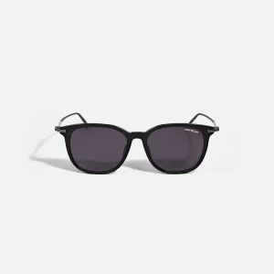 GAFAS RECTANGULARES ACETATO NEGRO CON LENTES GRISES